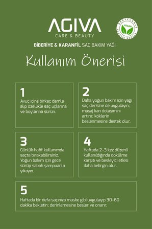 Biberiye&Karanfil Dökülme Karşıtı Saç Bakım Yağı