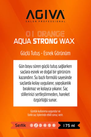 Agiva Orange Güçlü Tutuş ve Esnek Görünüm Sağlayan Wax - 175ML