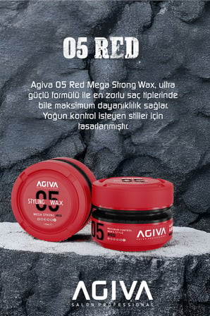 Agiva Red Mega Güçlü Tutuş ve Islak Görünüm Sağlayan Wax - 175ML