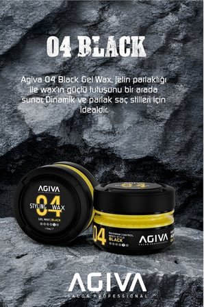 Agiva Black Orta Tutuş ve Sert Görünüm Sağlayan Wax - 175ML