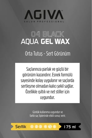 Agiva Black Orta Tutuş ve Sert Görünüm Sağlayan Wax - 175ML