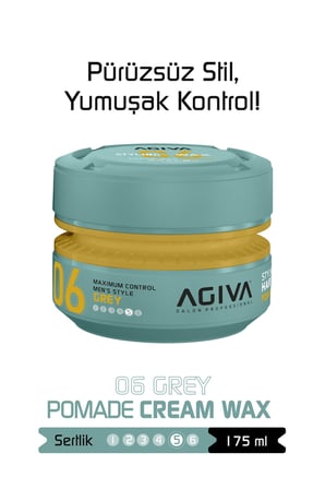 Agiva Grey Orta Tutuş ve Parlak Görünüm Sağlayan Wax - 175ML