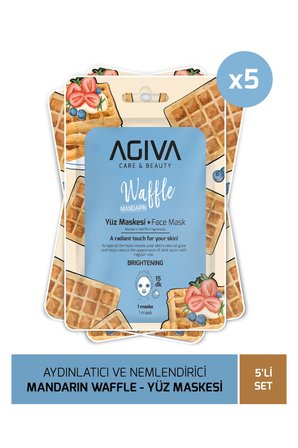 Mandarin&Waffle Aydınlatıcı ve Nemlendirici Kağıt Yüz Maskesi 5'li Set-Aydınlatıcı Etki
