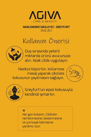 Şeftali Agiva Care & Beauty Besleyici ve Nemlendirici Duş Jeli 500 ml