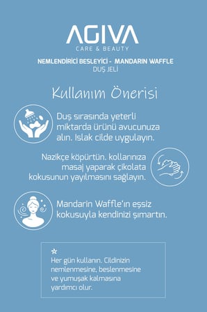 Agiva Mandarin&Waffle Özlü Besleyici ve Nemlendirici Duş Jeli
