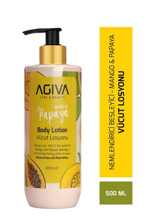 Mango & Papaya Agiva Care & Beauty Yoğun Nemlendirici ve Besleyici Vücut Losyonu 500 ml