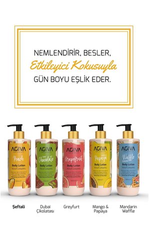 Şeftali Agiva Care & Beauty Yoğun Nemlendirici ve Besleyici Vücut Losyonu 500 ml 