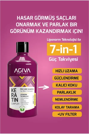 Keratin Complex Pro Care Onarıcı ve Isı Koruyucu Saç Bakım Şampuanı-500ML