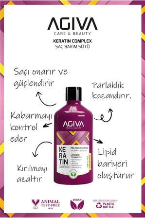 Keratin Complex Pro Care Onarıcı ve Isı Koruyucu Saç Bakım Şampuanı-500ML