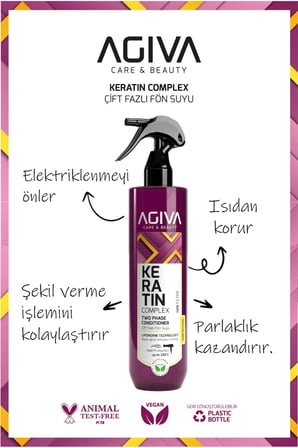 8d Hyaluron Yoğun Nemlendirici, Güçlendirici ve Isı Koruyucu Çift Fazlı Fön Suyu - 400 ml - Vegan 