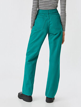 Yüksek Bel Bol Paça Kot Pantolon  - Wide Leg