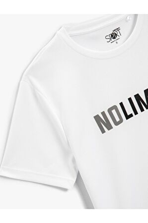 Slogan Baskılı Spor Tişört