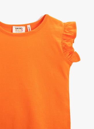 Koton T-Shirt, 3-4 Yaş, Turuncu