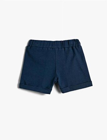 Koton Kız Çocuk Baskılı Kısa Şort Pamuklu Beli Bağcıklı