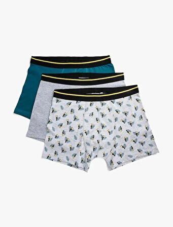 Erkek İç Giyim Boxer 2SLM90007MK Mavi Desen