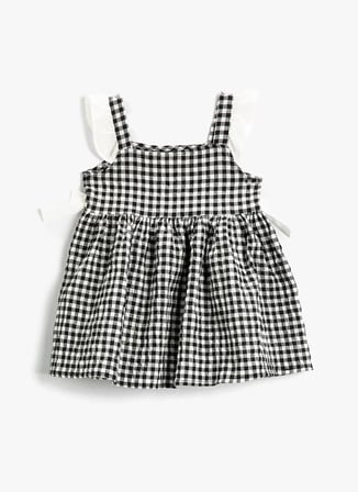 Koton Ekose Çok Renkli Bebek Standart Elbise 2SMG80016AW