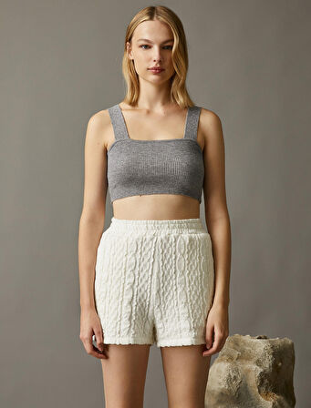 Askılı Triko Crop Top