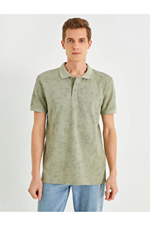 Slim Fit Desenli Polo Yaka Tişört