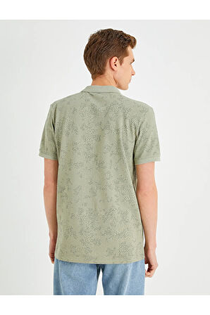 Slim Fit Desenli Polo Yaka Tişört
