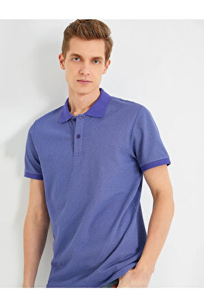 Slim Fit Desenli Polo Yaka Tişört