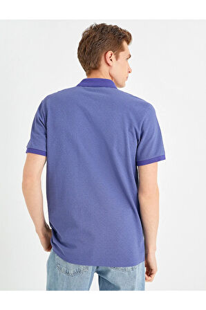 Slim Fit Desenli Polo Yaka Tişört