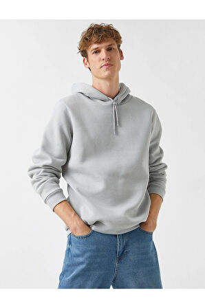 Basic Kapşonlu Sweatshirt