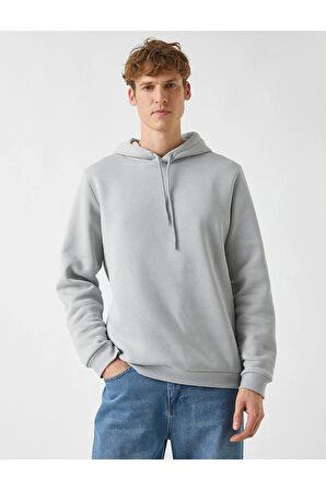 Basic Kapşonlu Sweatshirt