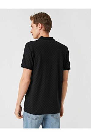 Slim Fit Desenli Polo Yaka Tişört