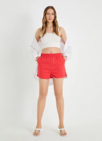 Koton Normal Bel Normal Pembe Kadın Şort 2YAK02493EK