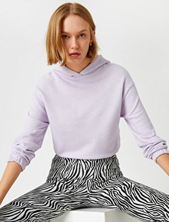 Kapüşonlu Triko Sweatshirt