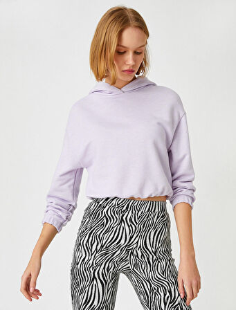 Kapüşonlu Triko Sweatshirt