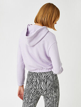 Kapüşonlu Triko Sweatshirt