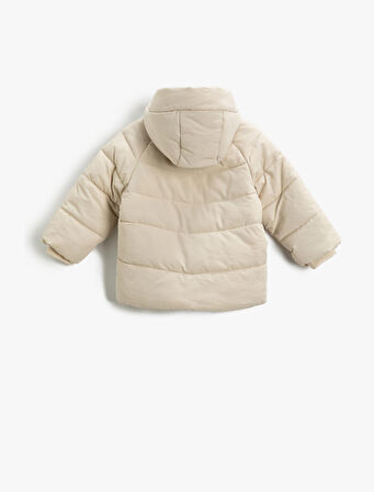 Kapüşonlu Şişme Kaban İçi Polar Astarlı