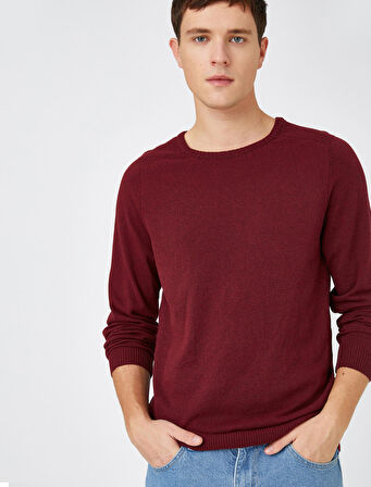 Basic Triko Kazak Bisiklet Yaka Dar Kesim