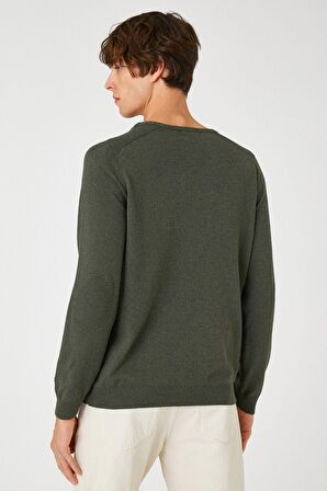 Basic Triko Kazak Bisiklet Yaka Slim Fit