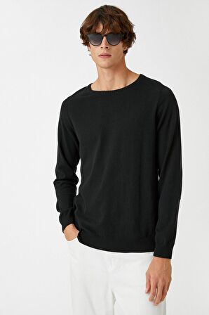 Basic Triko Kazak Bisiklet Yaka Dar Kesim