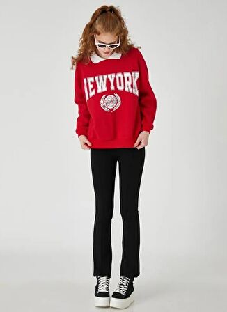 Koton Normal Bel Normal Siyah Kadın Pantolon 3WAL40030IK