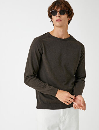 Basic Triko Kazak Bisiklet Yaka Dar Kesim