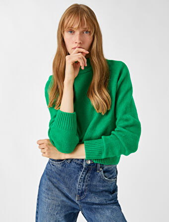 Crop Basic Triko Kazak