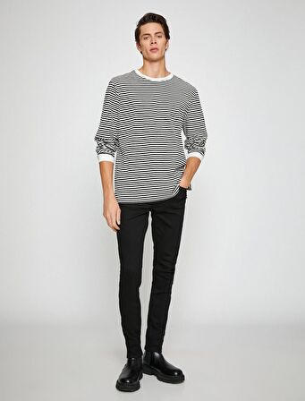 3WAM40070BD Koton Slim Erkek Jean Pantolon SİYAH