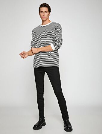 3WAM40070BD Koton Slim Erkek Jean Pantolon SİYAH