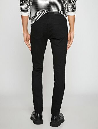 3WAM40070BD Koton Slim Erkek Jean Pantolon SİYAH
