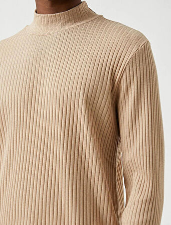 3WAM70039MK Koton Erkek Sweat BEJ