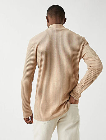 3WAM70039MK Koton Erkek Sweat BEJ