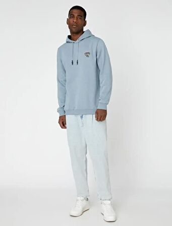 Koton Erkek Hayvan Baskılı Kapşonlu Sweatshirt