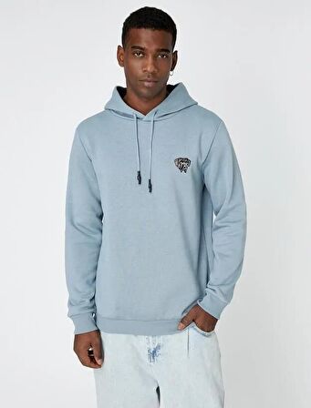 Koton Erkek Hayvan Baskılı Kapşonlu Sweatshirt