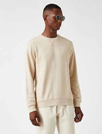 Koton Erkek Bisiklet Yaka Basic Sweatshirt