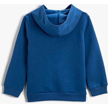 Koton Erkek Çocuk Basic Kapüşonlu Sweatshirt Baskı Detaylı