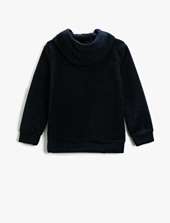 Baskılı Kapüşonlu Sweatshirt