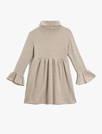 Triko Elbise Balıkçı Yaka